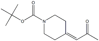 tert-butyl 4-(2-oxopropylidene)piperidine-1-carboxylate Struktur