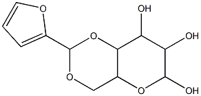 9-(2-furyl)-5,8,10-trioxabicyclo[4.4.0]decane-2,3,4-triol Struktur