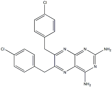 6,7-bis[(4-chlorophenyl)methyl]pteridine-2,4-diamine Struktur