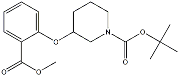 tert-butyl 3-(2-(methoxycarbonyl)phenoxy)piperidine-1-carboxylate Struktur