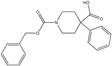 1-(Benzyloxycarbonyl)-4-Phenylpiperidine-4-Carboxylic Acid Struktur