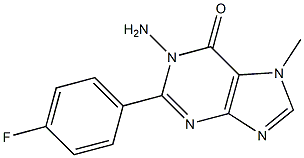 1-amino-2-(4-fluorophenyl)-7-methyl-1H-purin-6(7H)-one Struktur