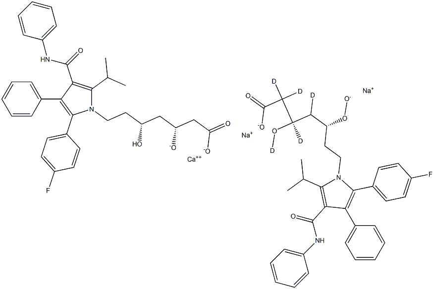 o-Hydroxy Atorvastatin-D5, Disodium Salt Struktur