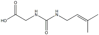 ({[(3-methylbut-2-enyl)amino]carbonyl}amino)acetic acid Struktur