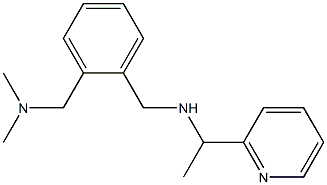 ({2-[(dimethylamino)methyl]phenyl}methyl)[1-(pyridin-2-yl)ethyl]amine Struktur