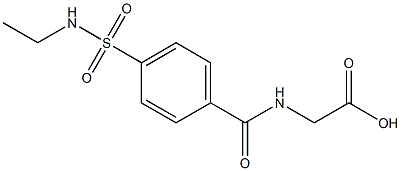 ({4-[(ethylamino)sulfonyl]benzoyl}amino)acetic acid Struktur