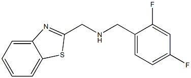 (1,3-benzothiazol-2-ylmethyl)[(2,4-difluorophenyl)methyl]amine Struktur