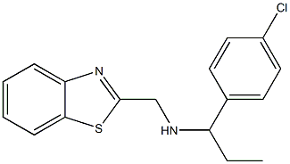 (1,3-benzothiazol-2-ylmethyl)[1-(4-chlorophenyl)propyl]amine Struktur