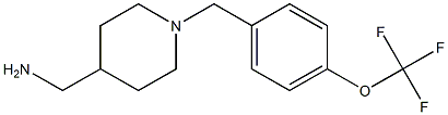 (1-{[4-(trifluoromethoxy)phenyl]methyl}piperidin-4-yl)methanamine Struktur