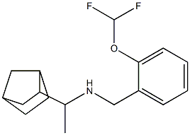 (1-{bicyclo[2.2.1]heptan-2-yl}ethyl)({[2-(difluoromethoxy)phenyl]methyl})amine Struktur