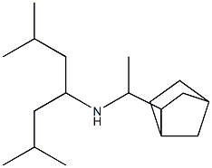 (1-{bicyclo[2.2.1]heptan-2-yl}ethyl)(2,6-dimethylheptan-4-yl)amine Struktur