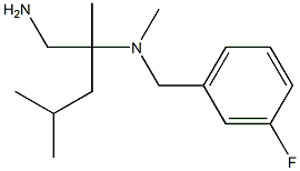 (1-amino-2,4-dimethylpentan-2-yl)[(3-fluorophenyl)methyl]methylamine Struktur