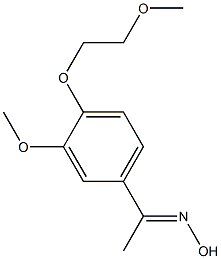 (1E)-1-[3-methoxy-4-(2-methoxyethoxy)phenyl]ethanone oxime Struktur