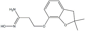 (1Z)-3-[(2,2-dimethyl-2,3-dihydro-1-benzofuran-7-yl)oxy]-N'-hydroxypropanimidamide Struktur