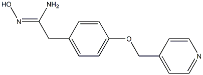 (1Z)-N'-hydroxy-2-[4-(pyridin-4-ylmethoxy)phenyl]ethanimidamide Struktur