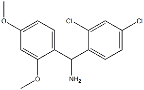 (2,4-dichlorophenyl)(2,4-dimethoxyphenyl)methanamine Struktur