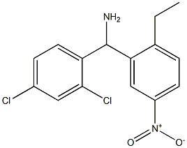 (2,4-dichlorophenyl)(2-ethyl-5-nitrophenyl)methanamine Struktur