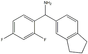 (2,4-difluorophenyl)(2,3-dihydro-1H-inden-5-yl)methanamine Struktur