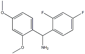 (2,4-difluorophenyl)(2,4-dimethoxyphenyl)methanamine Struktur