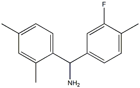 (2,4-dimethylphenyl)(3-fluoro-4-methylphenyl)methanamine Struktur