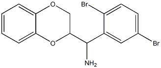 (2,5-dibromophenyl)(2,3-dihydro-1,4-benzodioxin-2-yl)methanamine Struktur