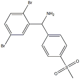 (2,5-dibromophenyl)(4-methanesulfonylphenyl)methanamine Struktur