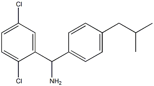 (2,5-dichlorophenyl)[4-(2-methylpropyl)phenyl]methanamine Struktur