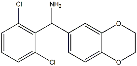 (2,6-dichlorophenyl)(2,3-dihydro-1,4-benzodioxin-6-yl)methanamine Struktur