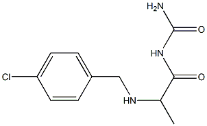 (2-{[(4-chlorophenyl)methyl]amino}propanoyl)urea Struktur