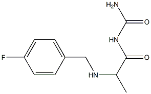 (2-{[(4-fluorophenyl)methyl]amino}propanoyl)urea Struktur