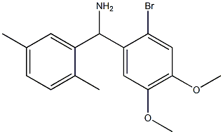 (2-bromo-4,5-dimethoxyphenyl)(2,5-dimethylphenyl)methanamine Struktur