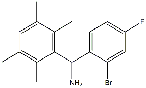 (2-bromo-4-fluorophenyl)(2,3,5,6-tetramethylphenyl)methanamine Struktur