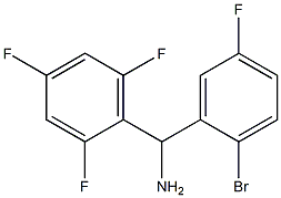 (2-bromo-5-fluorophenyl)(2,4,6-trifluorophenyl)methanamine Struktur