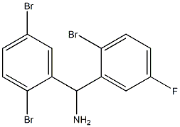 (2-bromo-5-fluorophenyl)(2,5-dibromophenyl)methanamine Struktur