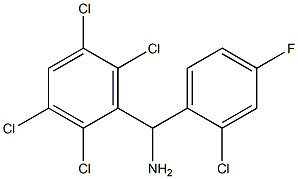 (2-chloro-4-fluorophenyl)(2,3,5,6-tetrachlorophenyl)methanamine Struktur