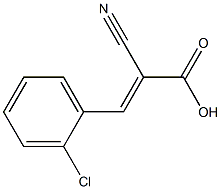 (2E)-3-(2-chlorophenyl)-2-cyanoacrylic acid Struktur