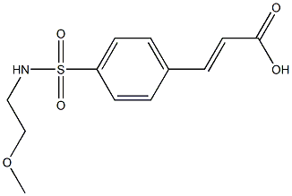 (2E)-3-(4-{[(2-methoxyethyl)amino]sulfonyl}phenyl)acrylic acid Struktur