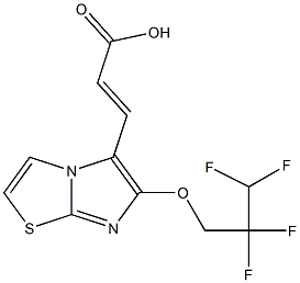 (2E)-3-[6-(2,2,3,3-tetrafluoropropoxy)imidazo[2,1-b][1,3]thiazol-5-yl]acrylic acid Struktur