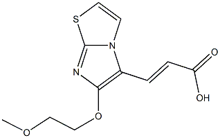 (2E)-3-[6-(2-methoxyethoxy)imidazo[2,1-b][1,3]thiazol-5-yl]acrylic acid Struktur