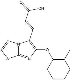 (2E)-3-{6-[(2-methylcyclohexyl)oxy]imidazo[2,1-b][1,3]thiazol-5-yl}acrylic acid Struktur