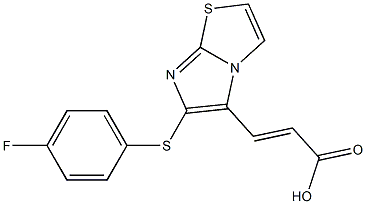 (2E)-3-{6-[(4-fluorophenyl)thio]imidazo[2,1-b][1,3]thiazol-5-yl}acrylic acid Struktur