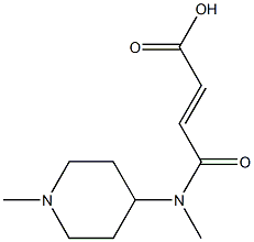 (2E)-4-[methyl(1-methylpiperidin-4-yl)amino]-4-oxobut-2-enoic acid Struktur