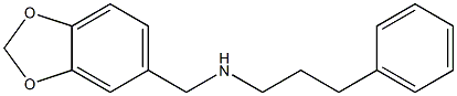 (2H-1,3-benzodioxol-5-ylmethyl)(3-phenylpropyl)amine Struktur