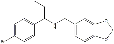 (2H-1,3-benzodioxol-5-ylmethyl)[1-(4-bromophenyl)propyl]amine Struktur