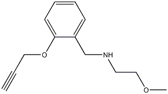 (2-methoxyethyl)({[2-(prop-2-yn-1-yloxy)phenyl]methyl})amine Struktur