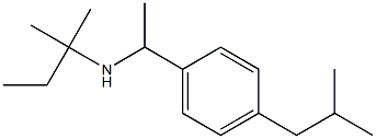 (2-methylbutan-2-yl)({1-[4-(2-methylpropyl)phenyl]ethyl})amine Struktur