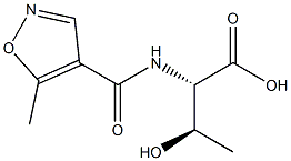 (2S,3R)-3-hydroxy-2-{[(5-methylisoxazol-4-yl)carbonyl]amino}butanoic acid Struktur