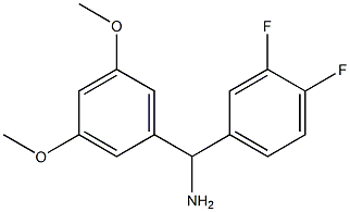 (3,4-difluorophenyl)(3,5-dimethoxyphenyl)methanamine Struktur