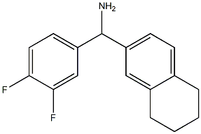 (3,4-difluorophenyl)(5,6,7,8-tetrahydronaphthalen-2-yl)methanamine Struktur