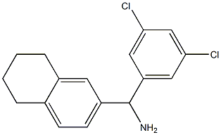 (3,5-dichlorophenyl)(5,6,7,8-tetrahydronaphthalen-2-yl)methanamine Struktur